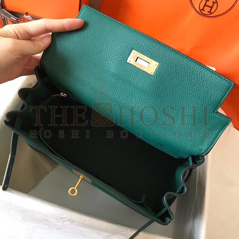 H**me5 Malachite Clemence Kelly 28cm Handmade Bag Master Quality