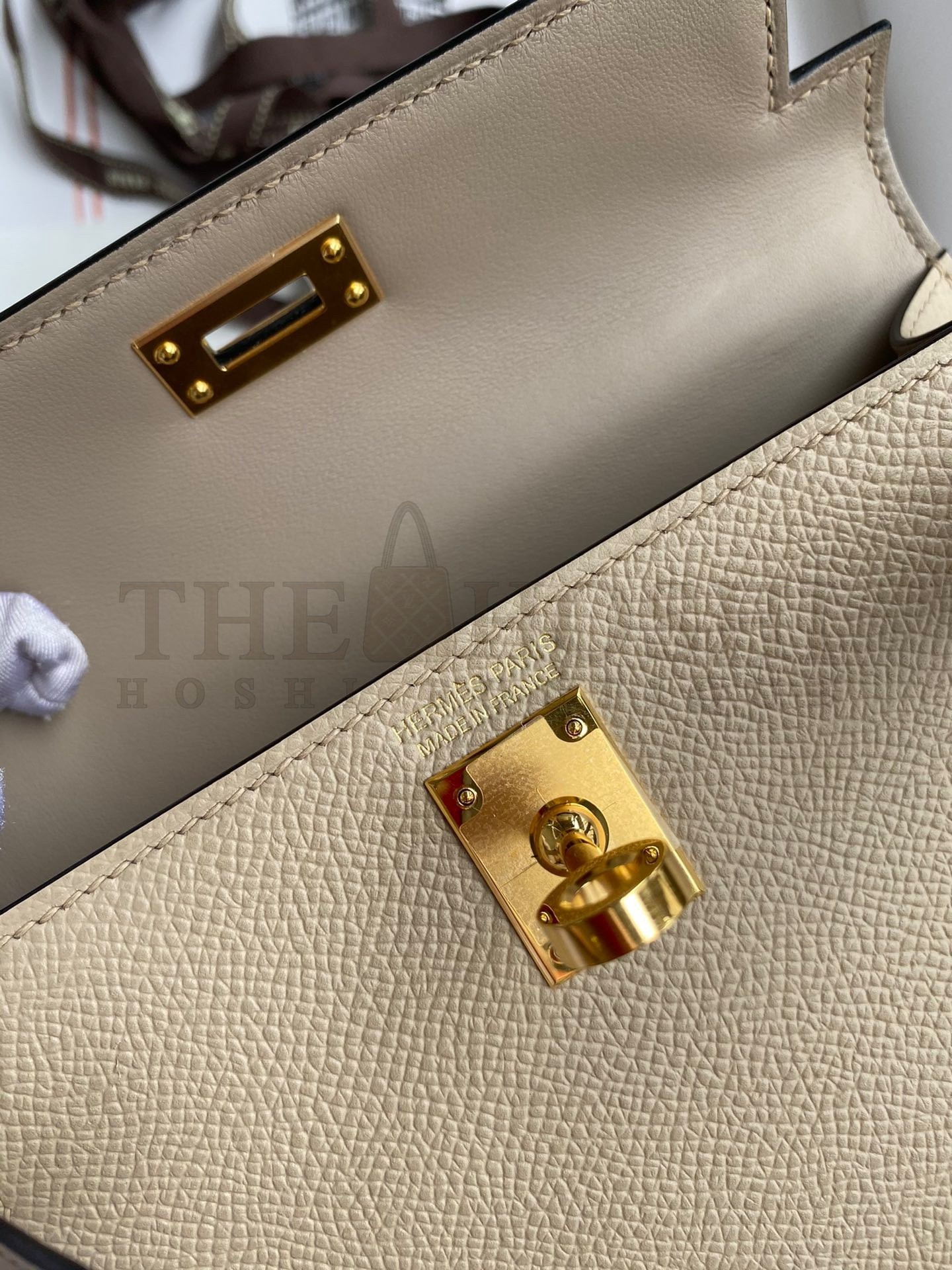 H**me5 Kelly Mini II Sellier Handmade Bag In Trench Epsom Calfskin Master Quality