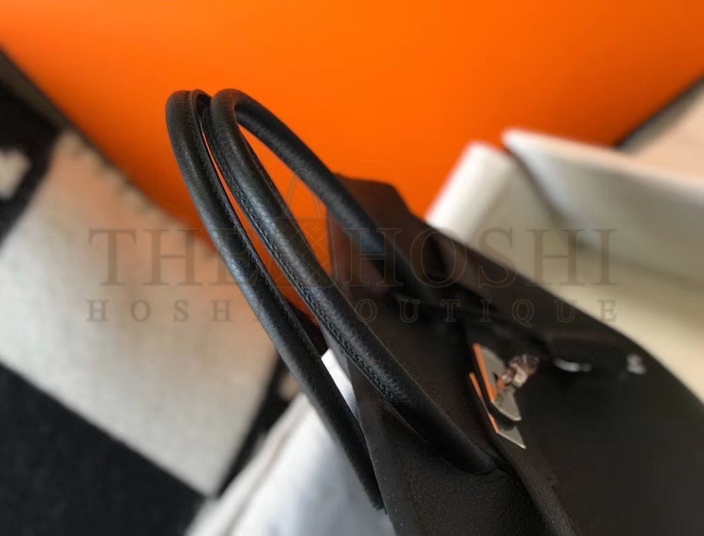 H**me5 Birkin 30 Bag in Black Clemence Leather with PHW Master Quality