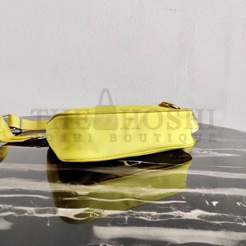 Pra*a Pineapple Yellow Nylon Re-Edition 2005 Shoulder Bag Master Quality