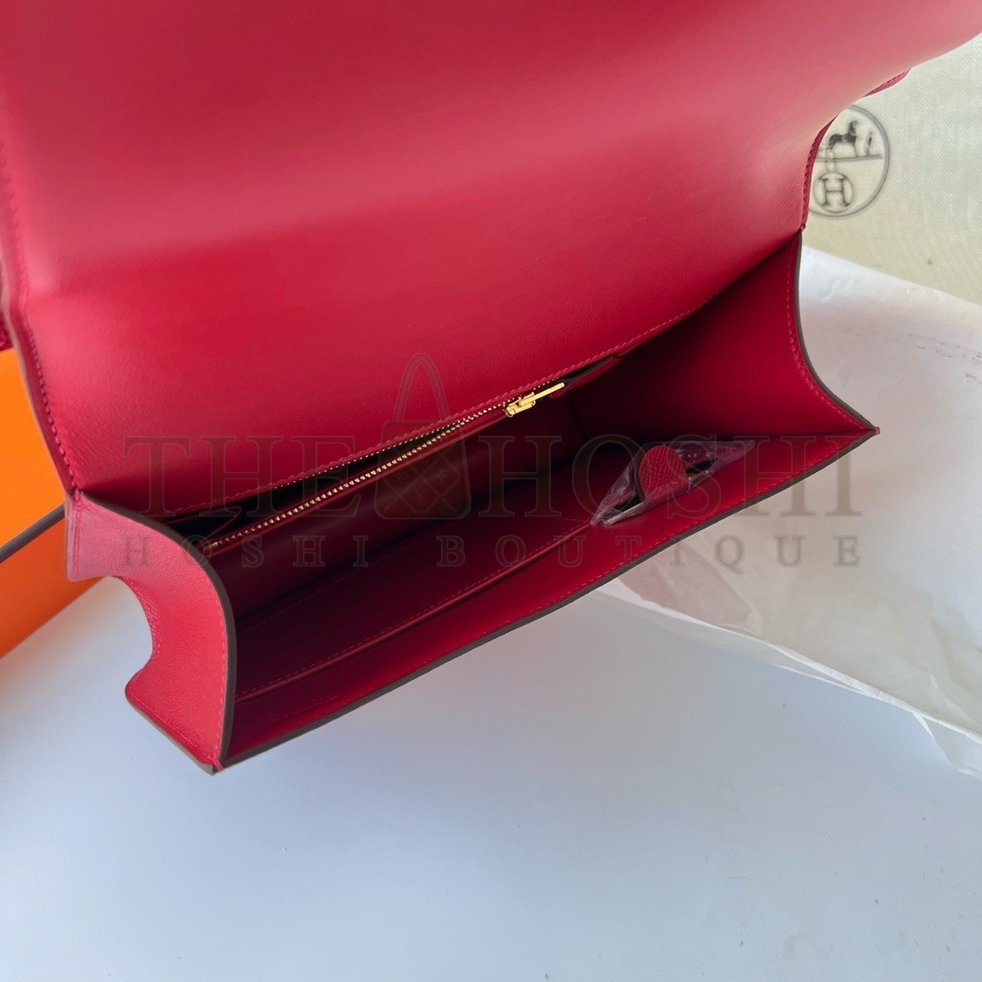 H**me5 Constance 1-24 Mirror Bag In Red Epsom Calfskin Master Quality