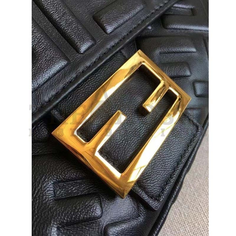 F**di Women Baguette Chain Mini Black Nappa Leather Bag Master Quality