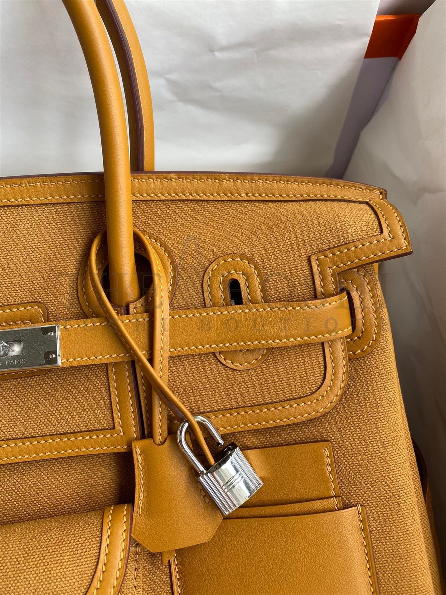 H**me5 Cargo Birkin 35cm Limited-edition Bag In Sesame Canvas Master Quality