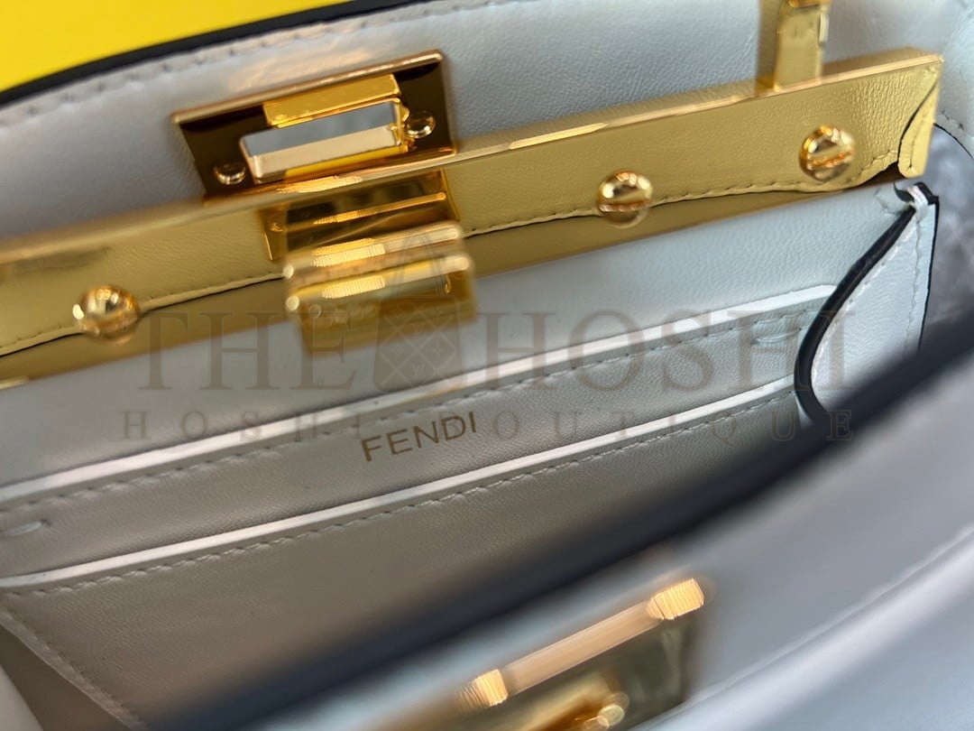 F**di Peekaboo ISeeU Petite Bag In White Nappa Leather Master Quality