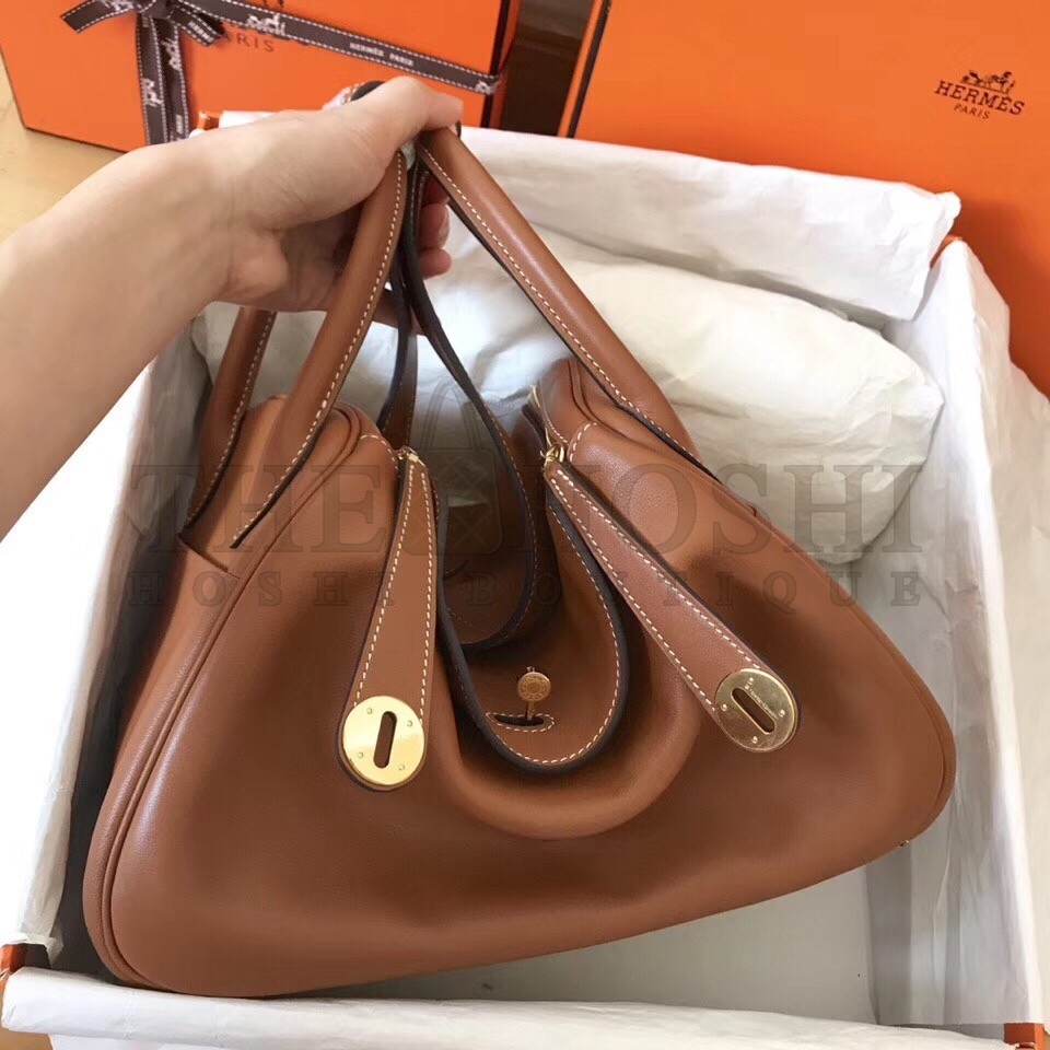 H**me5 Gold Lindy 26cm Swift Handmade Bag Master Quality