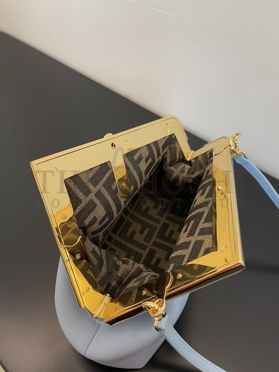 F**di First Medium Bag In Light Blue Nappa Leather Master Quality