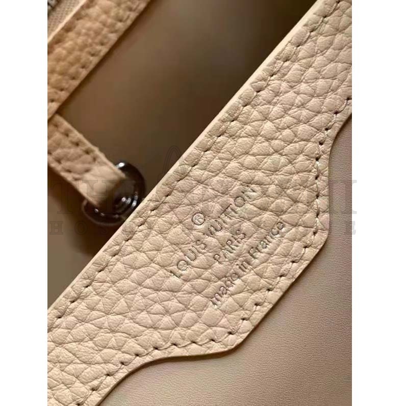 L0vis Vvtt0n LV Women Capucines MM Handbag Grey Taurillon Cowhide Master Quality