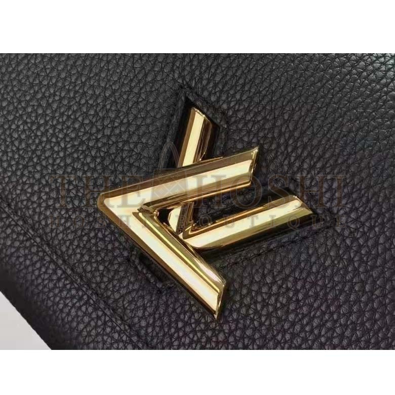 L0vis Vvtt0n LV Women Twist One Handle BB Handbag Black Taurillon Cowhide Master Quality