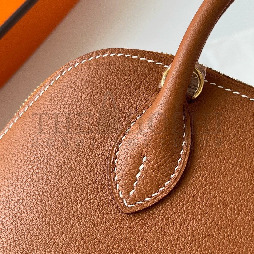 H**me5 Bolide 1923 Mini Handmade Bag In Gold Evercolor Calfskin Master Quality