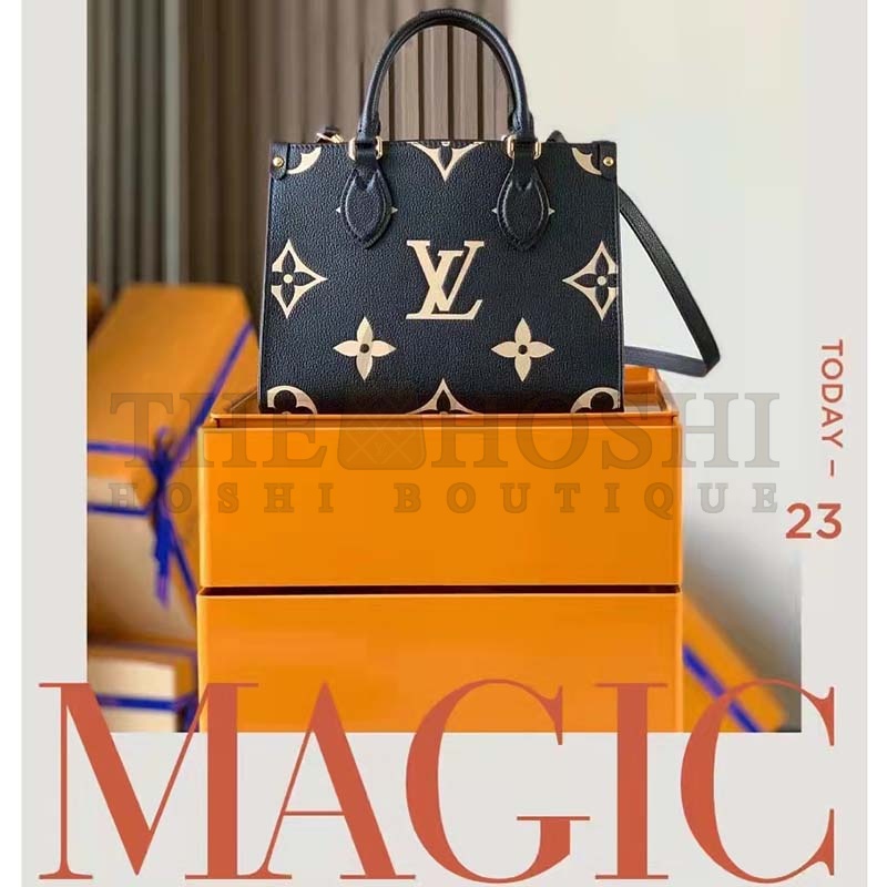 L0vis Vvtt0n LV Women Onthego Tote Black Embossed Grained Cowhide Leather PM M45659 (25 x 19 x 11.5 cm) GM M45945 (41 x 34 x 19 cm) Master Quality