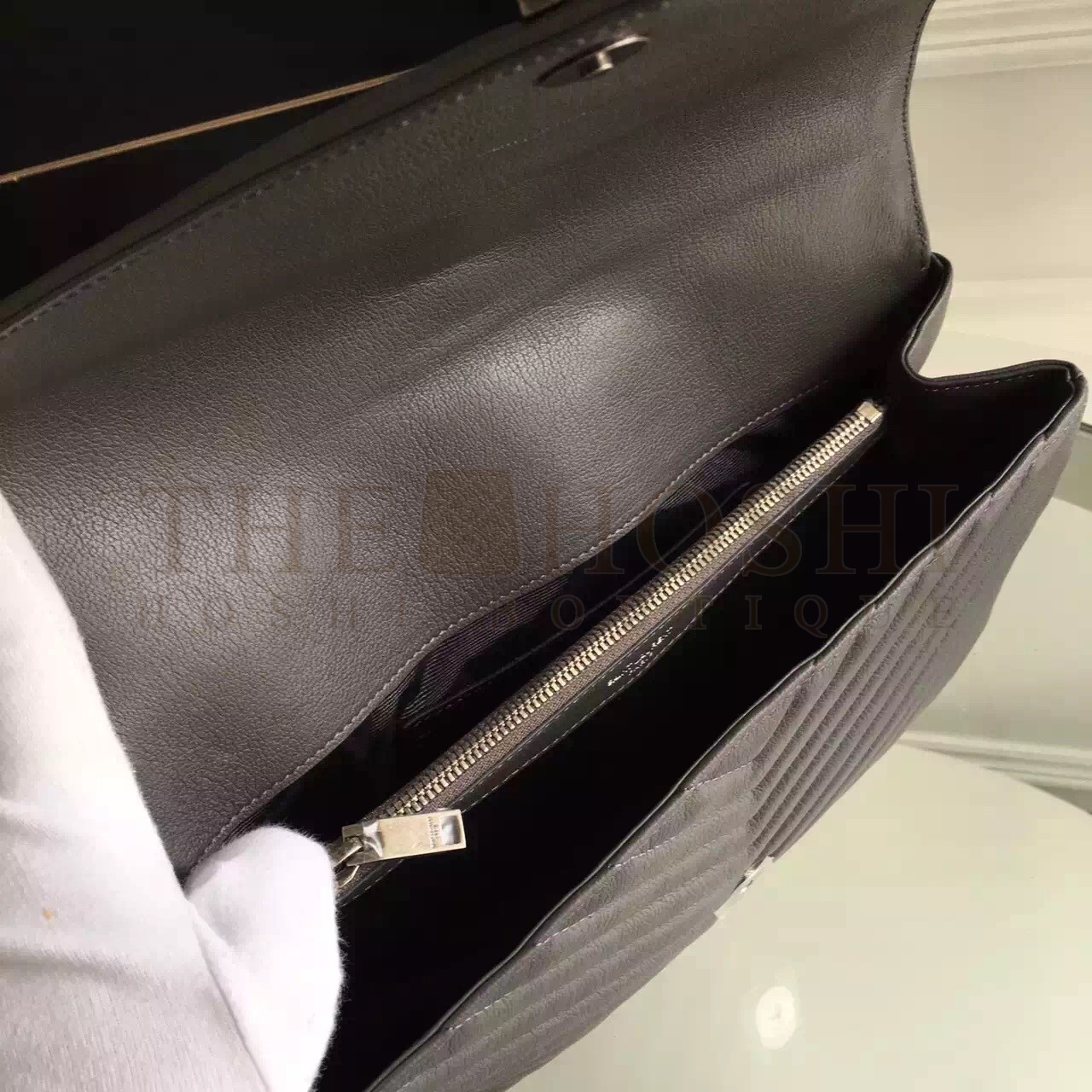Sa1nt Lau*nt Large Grey College Shoulder Bag Master Quality