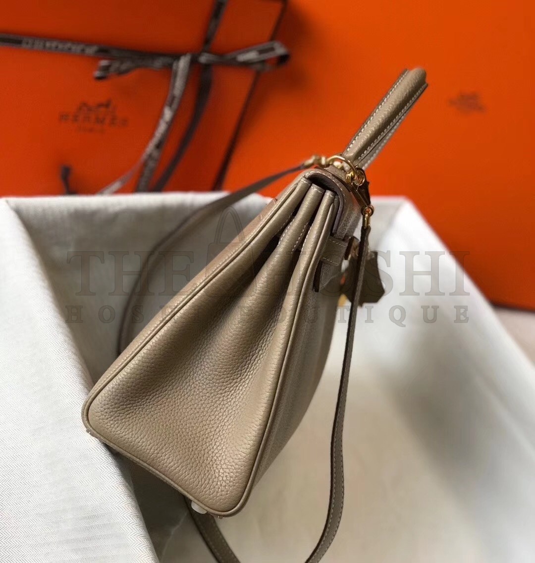 H**me5 Grey Clemence Kelly 25cm GHW Bag Master Quality