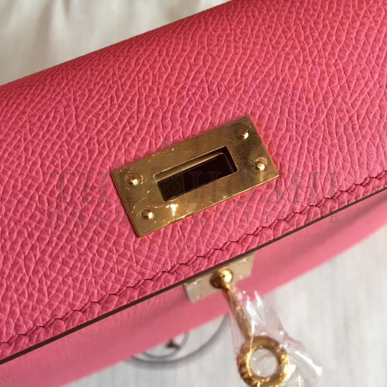 H**me5 Rose Lipstick Epsom Kelly Mini II Handmade Bag Master Quality