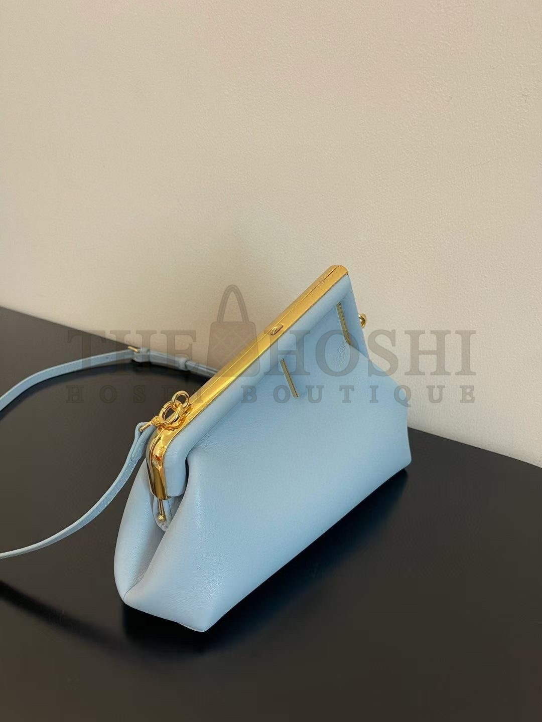 F**di First Medium Bag In Light Blue Nappa Leather Master Quality