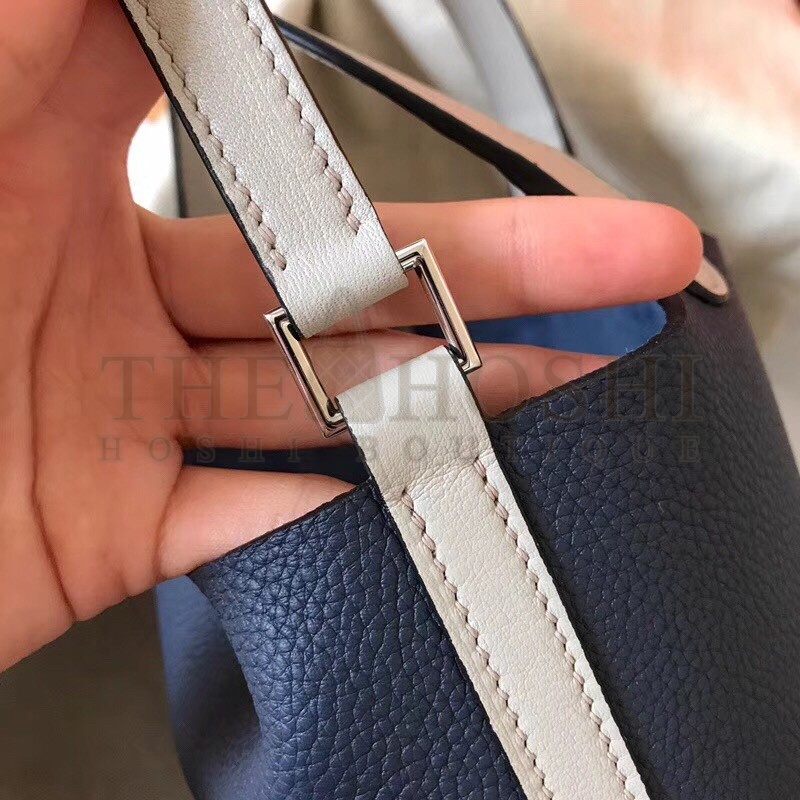 H**me5 Bicolor Picotin Lock MM 22cm Sapphire Bag Master Quality