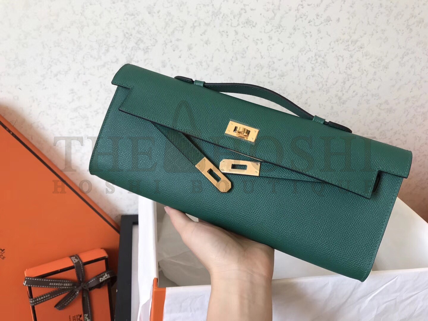 H**me5 Malachite Epsom Kelly Cut Handmade Bag Master Quality
