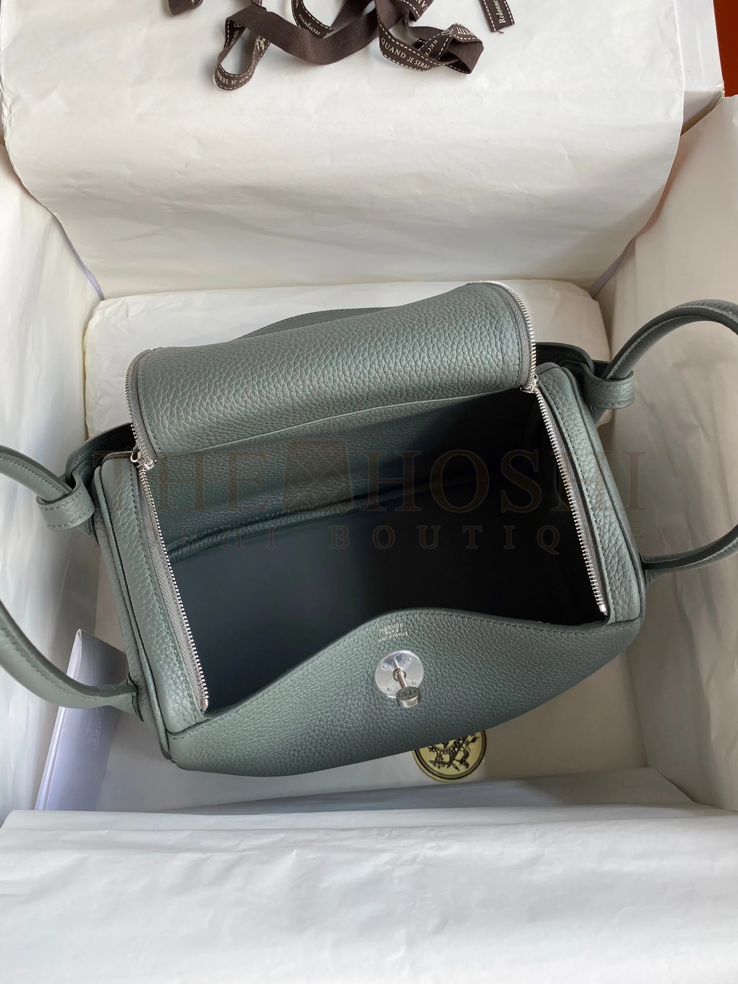 H**me5 Lindy 26 Handmade Bag In Vert Amande Clemence Leather Master Quality