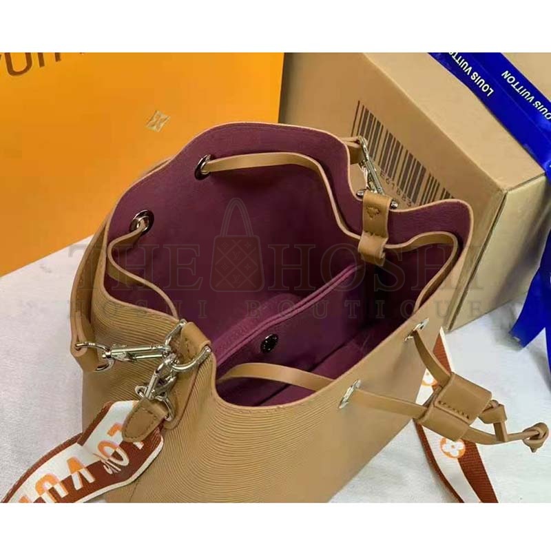 L0vis Vvtt0n LV Women NéoNoé BB Bucket Bag Gold Epi Grained Cowhide Master Quality