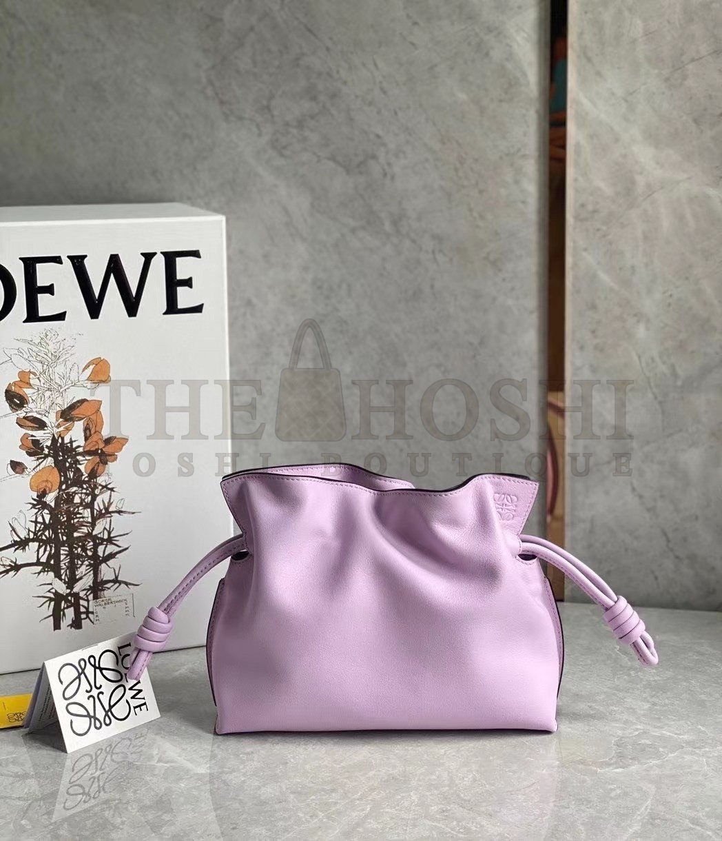 L0ew* Flamenco Mini Clutch In Bloom Orchid Nappa Leather Master Quality