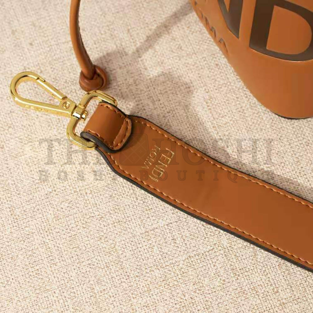 F**di Women Mon Tresor Leather Mini Bag-Brown Master Quality