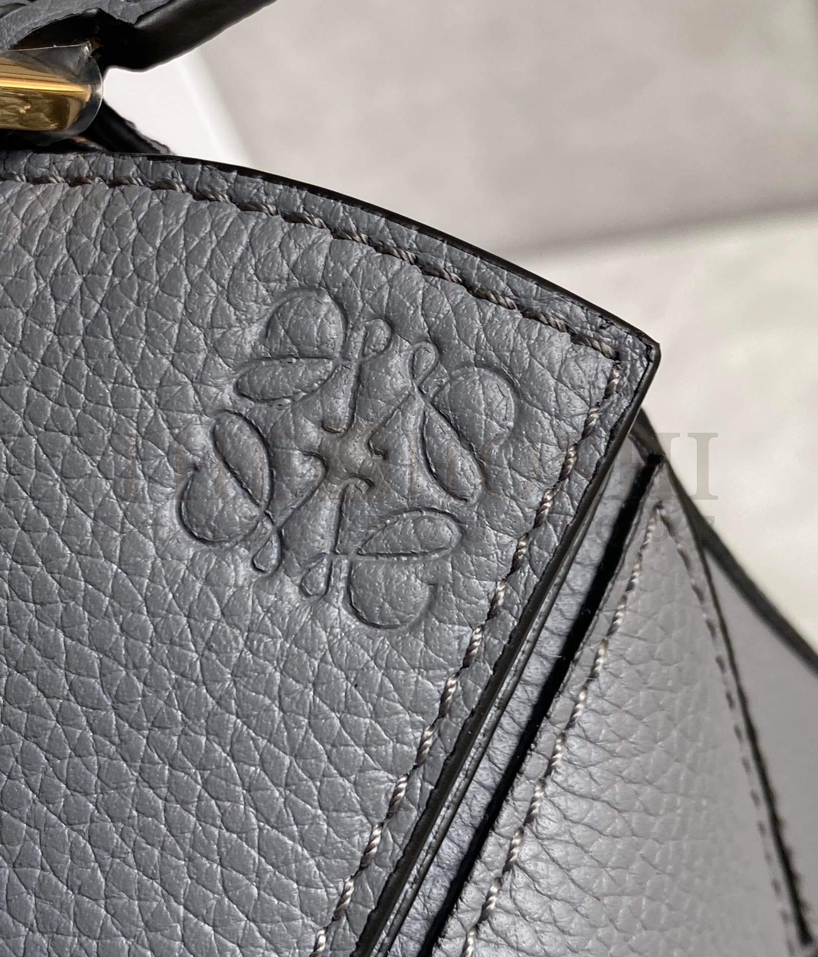 L0ew* Puzzle Mini Bag In Asphalt Grey Grained Calfskin Master Quality