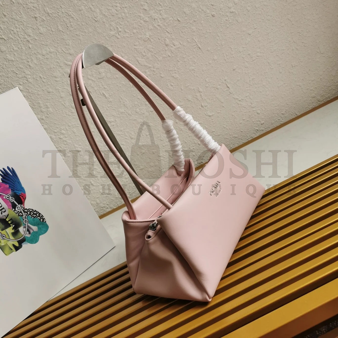 Pra*a S*pernova Small Shoulder Bag In Pink Calfskin Master Quality