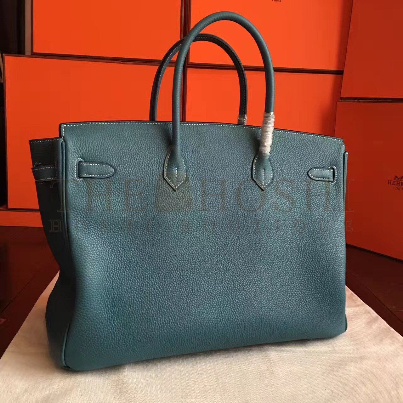 H**me5 Blue Jean Clemence Birkin 40cm Handmade Bag Master Quality