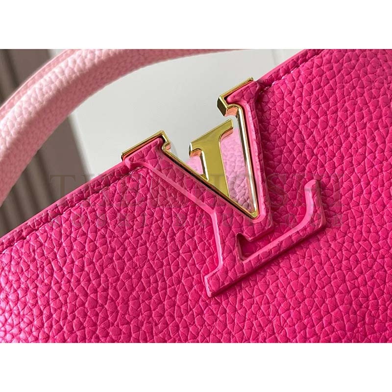 L0vis Vvtt0n LV Women Capucines Mini Handbag Rose Pink Taurillon Leather Master Quality