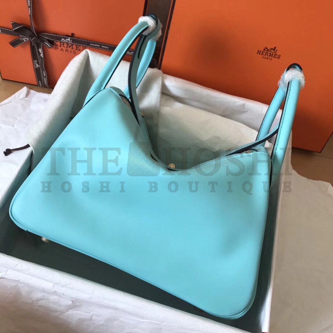 H**me5 Blue Atoll Lindy 26cm Swift Handmade Bag Master Quality