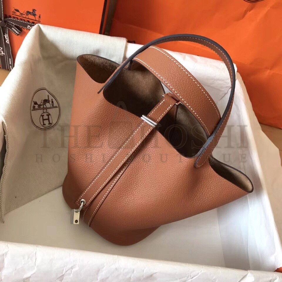 H**me5 Gold Picotin Lock MM 22cm Handmade Bag Master Quality