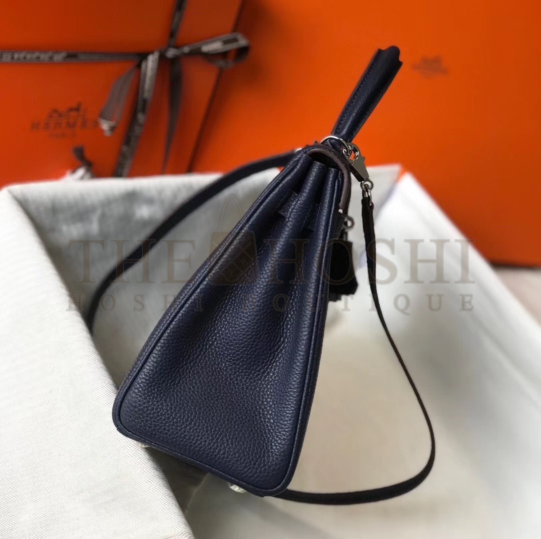 H**me5 Navy Blue Clemence Kelly 32cm Retourne Bag Master Quality