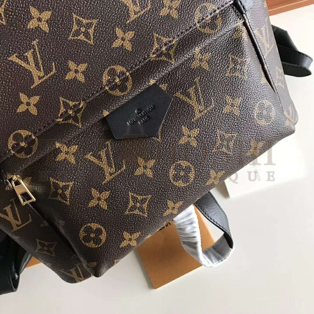 L0vis Vvtt0n LV Unisex Palm Springs MM Backpack in Monogram Coated Canvas-Brown Master Quality