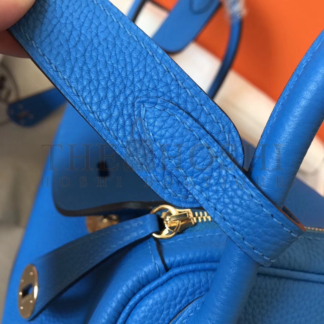 H**me5 Blue Zanzibar Lindy 26cm Clemence Handmade Bag Master Quality
