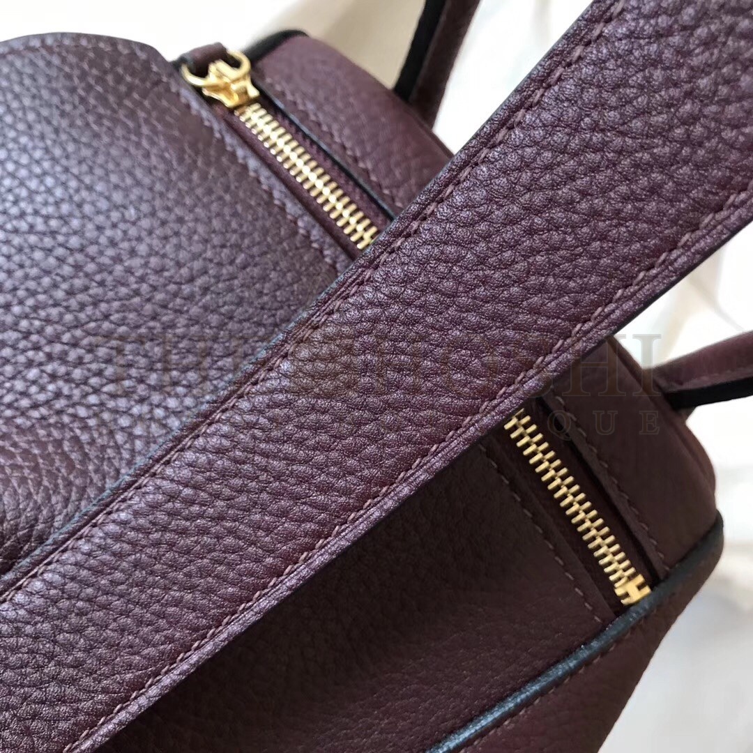 H**me5 Bordeaux Lindy 30cm Clemence Handmade Bag Master Quality