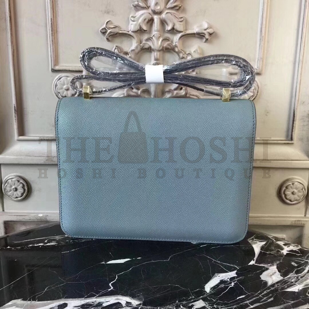 H**me5 Blue Lin Constance MM 24cm Epsom Leather Bag Master Quality