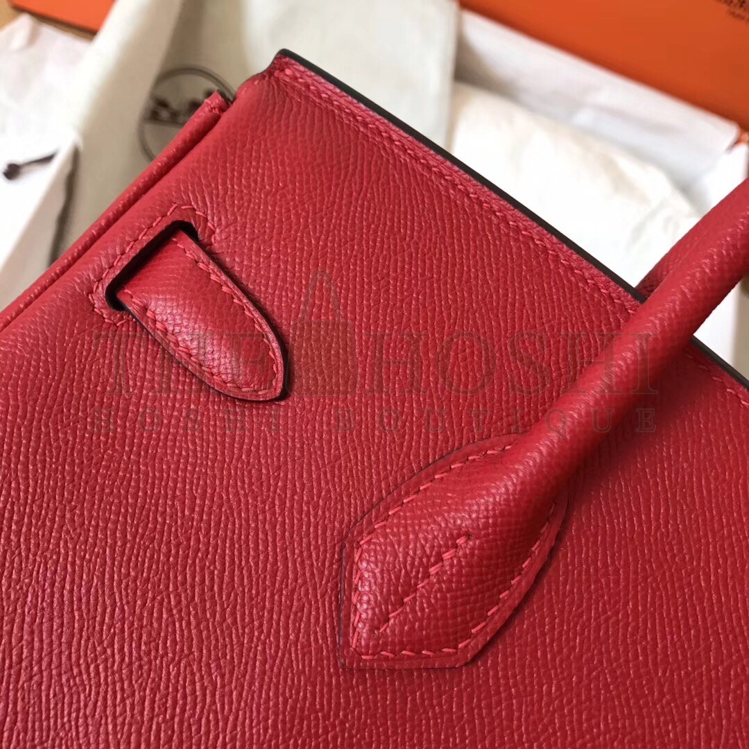 H**me5 Red Birkin 30cm Epsom Handmade Bag Master Quality