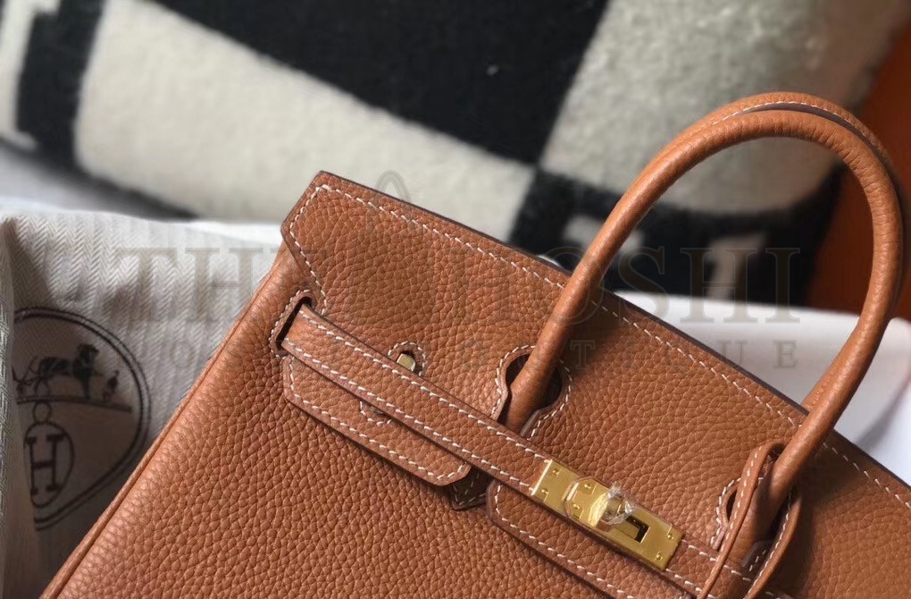 H**me5 Birkin 25cm Bag In Gold Clemence Leather Master Quality