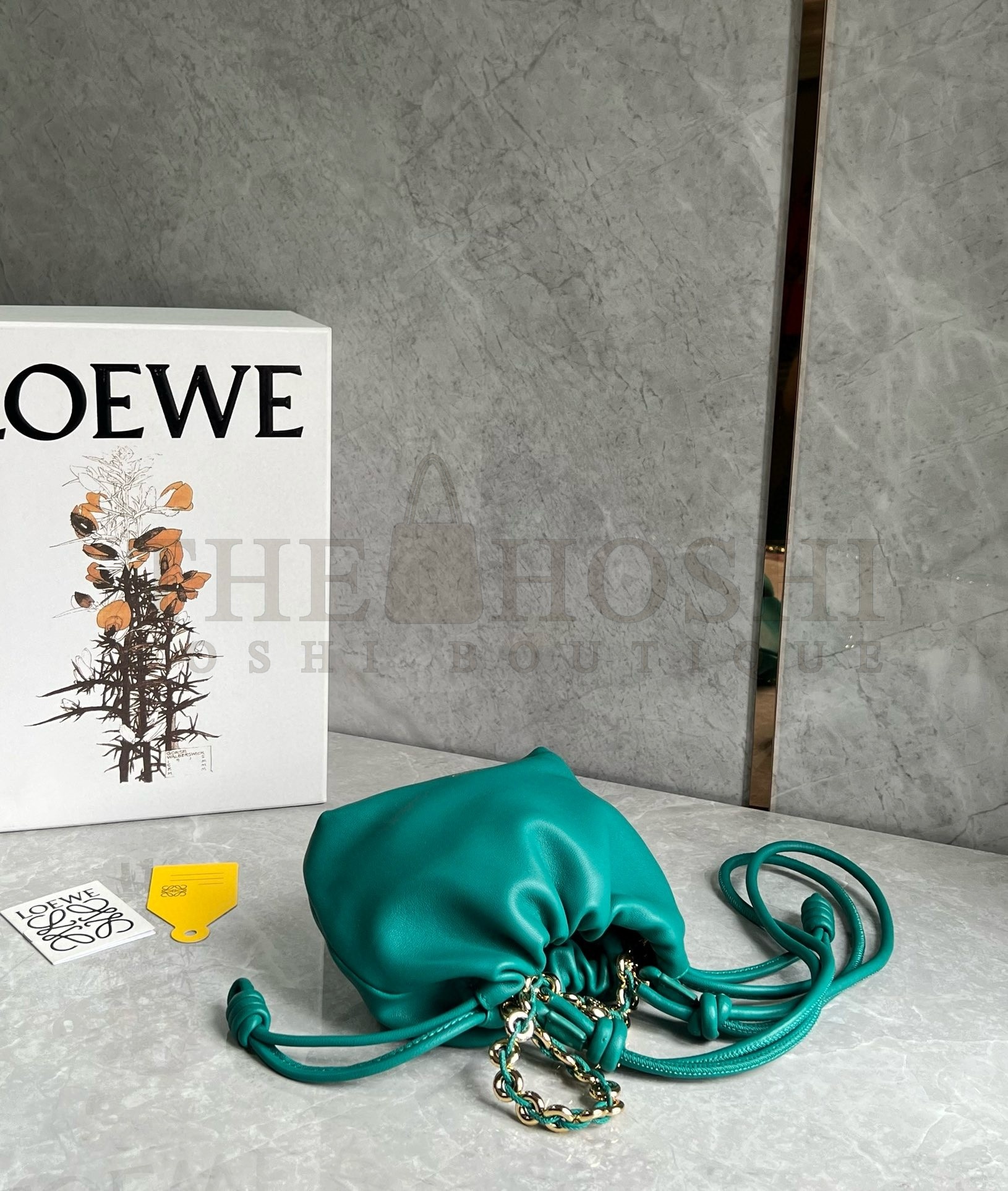 L0ew* Mini Flamenco Purse Bag in Green Nappa Lambskin Master Quality