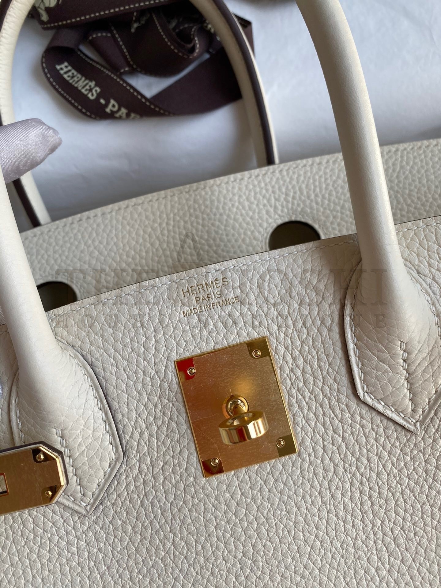 H**me5 Birkin 30 Retourne Handmade Bag In Nata Clemence Leather Master Quality