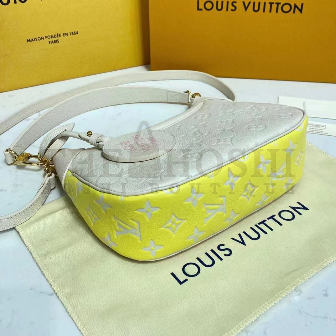 L0vis Vvtt0n LV Women Bagatelle Beige Handbag Printed Embossed Grained Cowhide Leather Master Quality