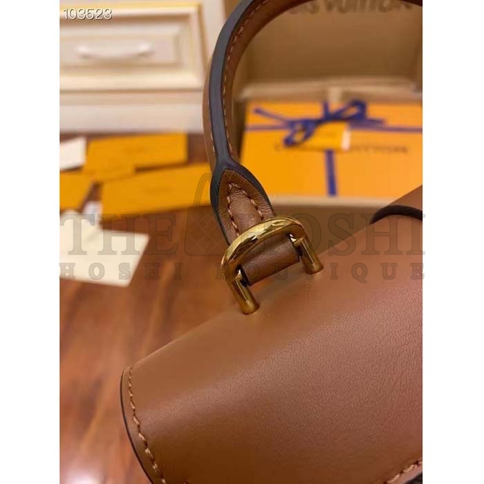 L0vis Vvtt0n LV Women Locky BB Bag Brown Monogram Coated Canvas Smooth Cowhide Master Quality
