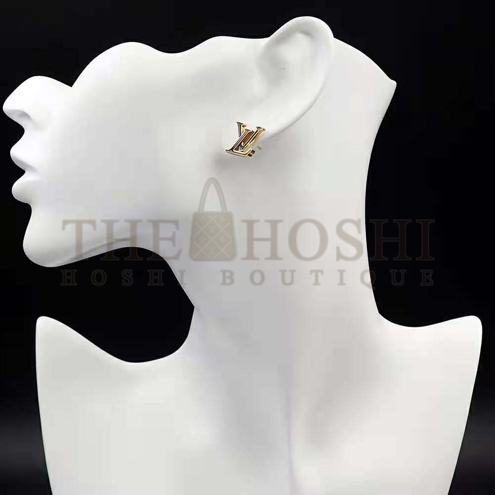 L0vis Vvtt0n Women LV Iconic Enamel Earrings-Black Master Quality