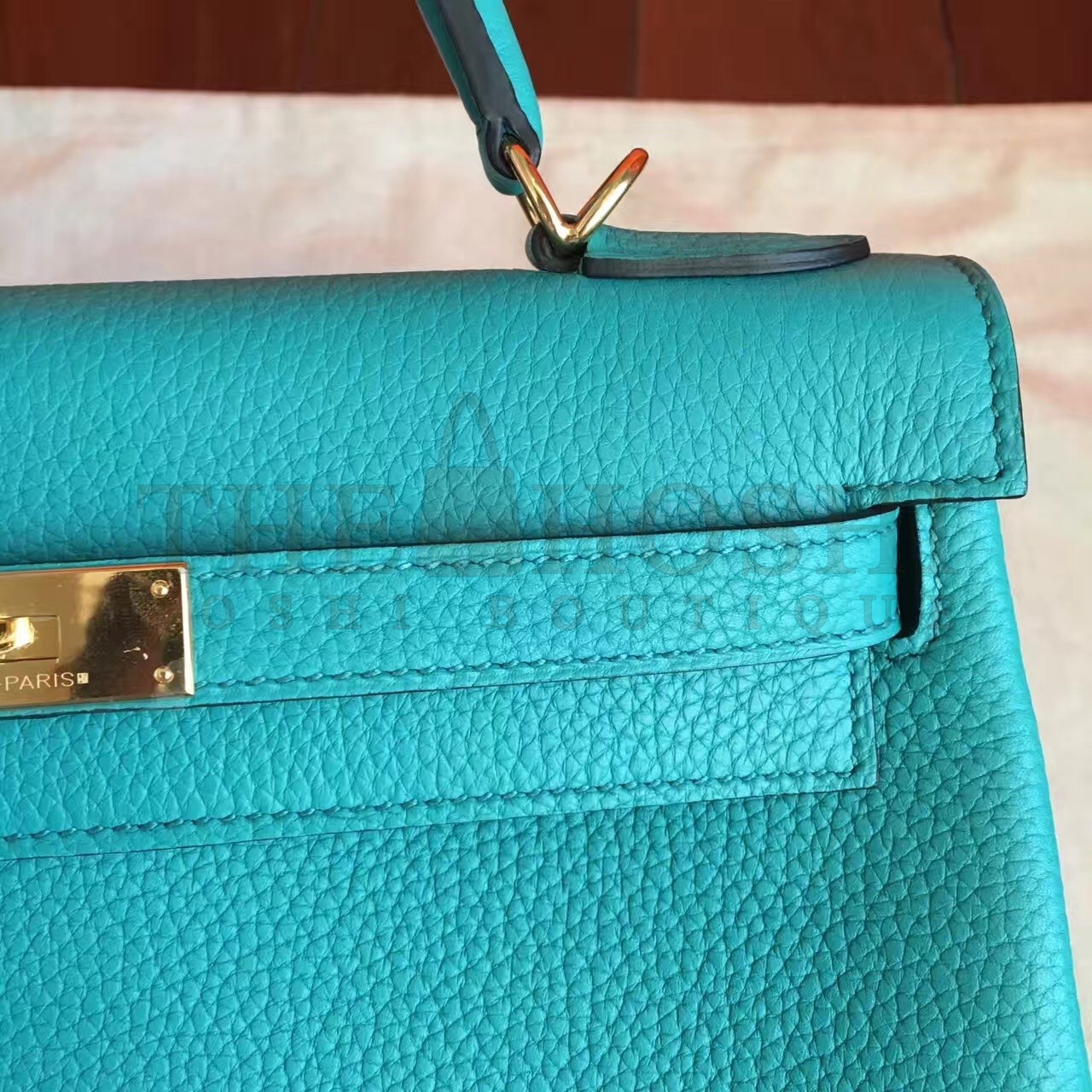H**me5 Blue Paon Clemence Kelly Retourne 32cm Handmade Bag Master Quality
