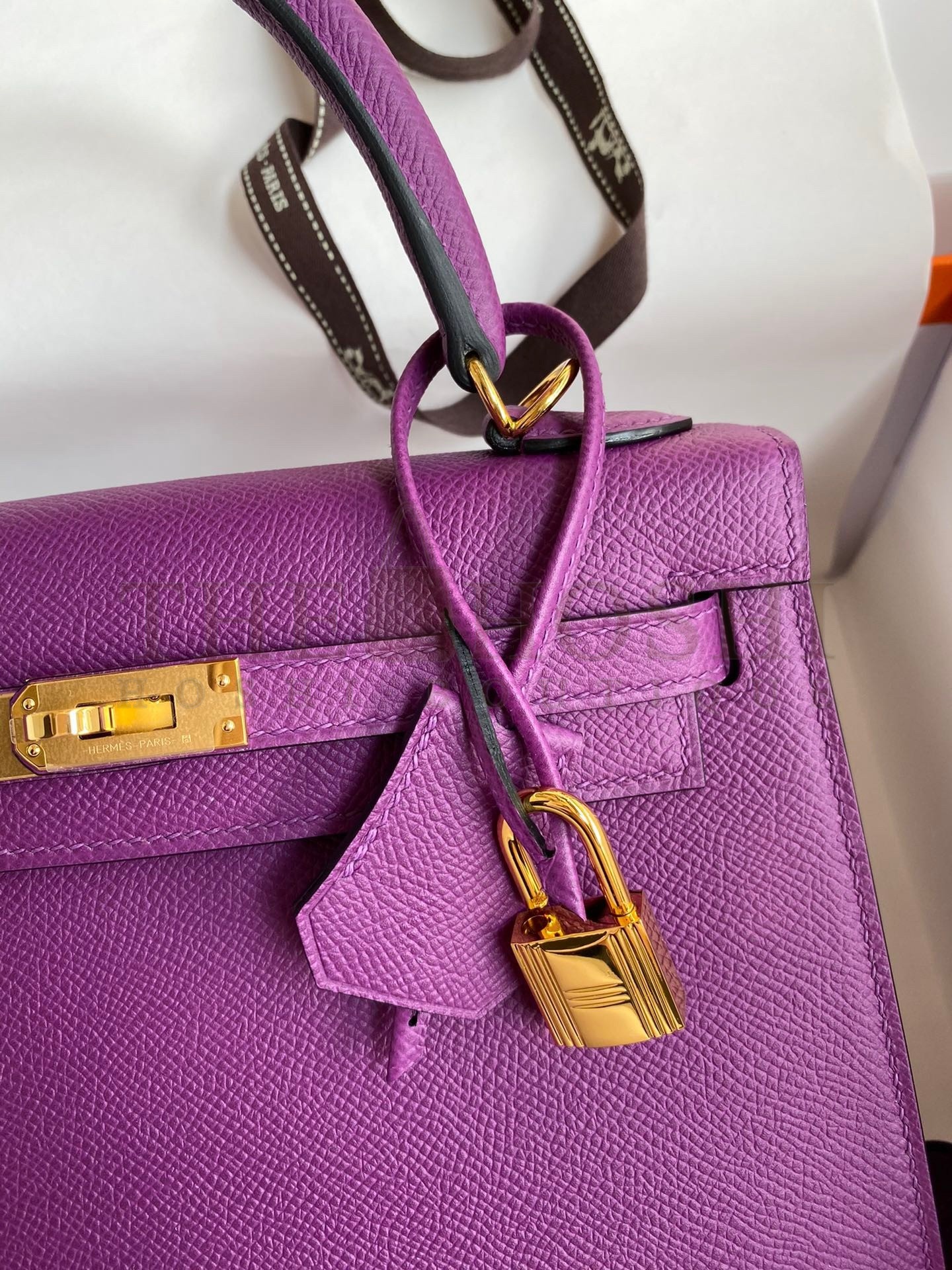 H**me5 Epsom Kelly 25cm Sellier Handmade Anemone Bag Master Quality