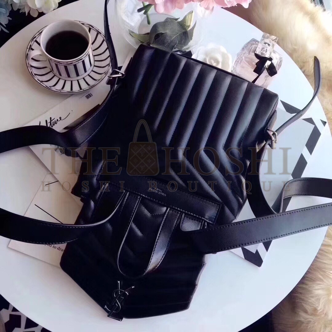 Sa1nt Lau*nt Black Small LouLou Backpack Master Quality