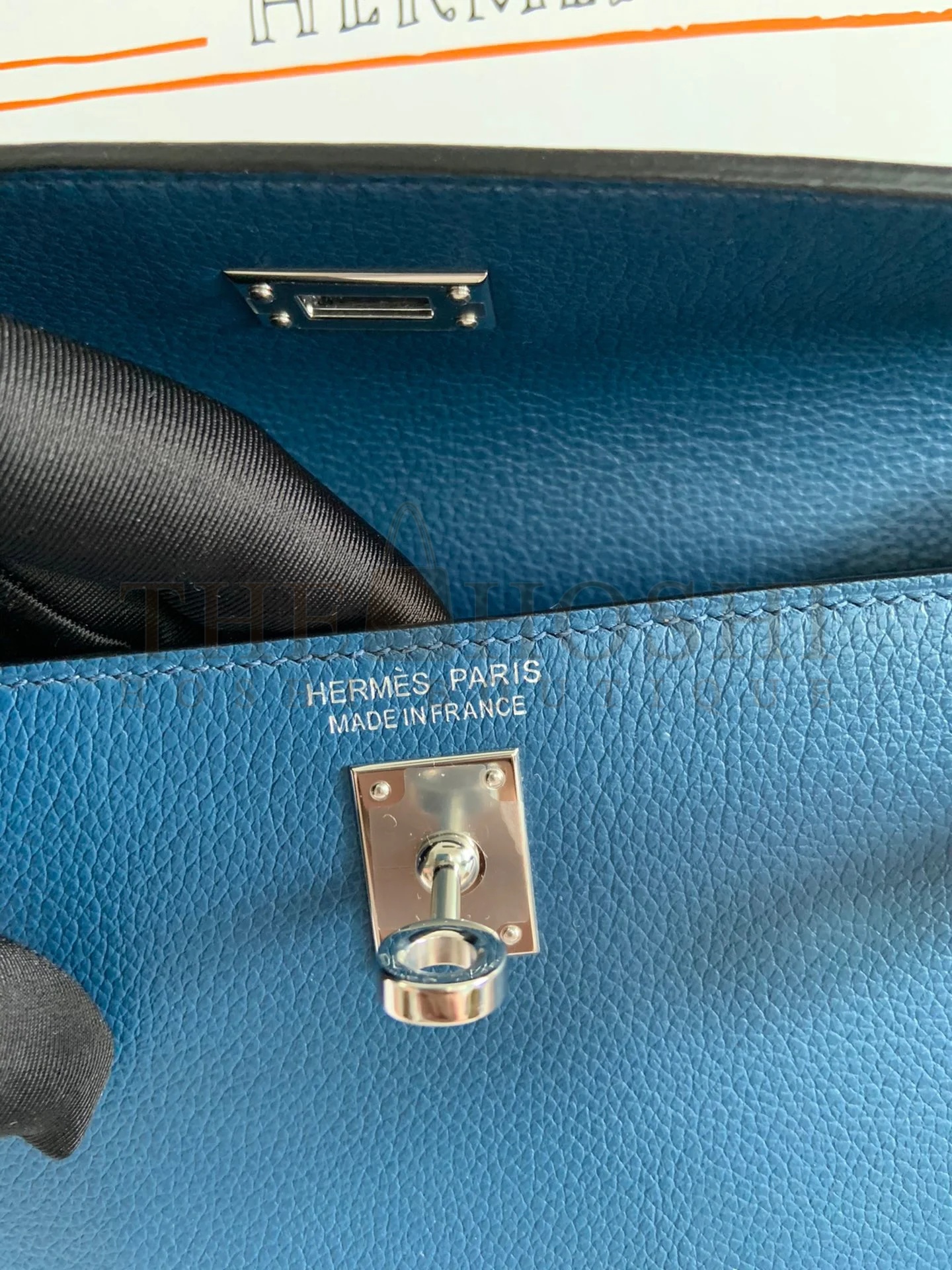 H**me5 Kelly Danse II Handmade Bag In Deep Blue Evercolor Calfskin Master Quality