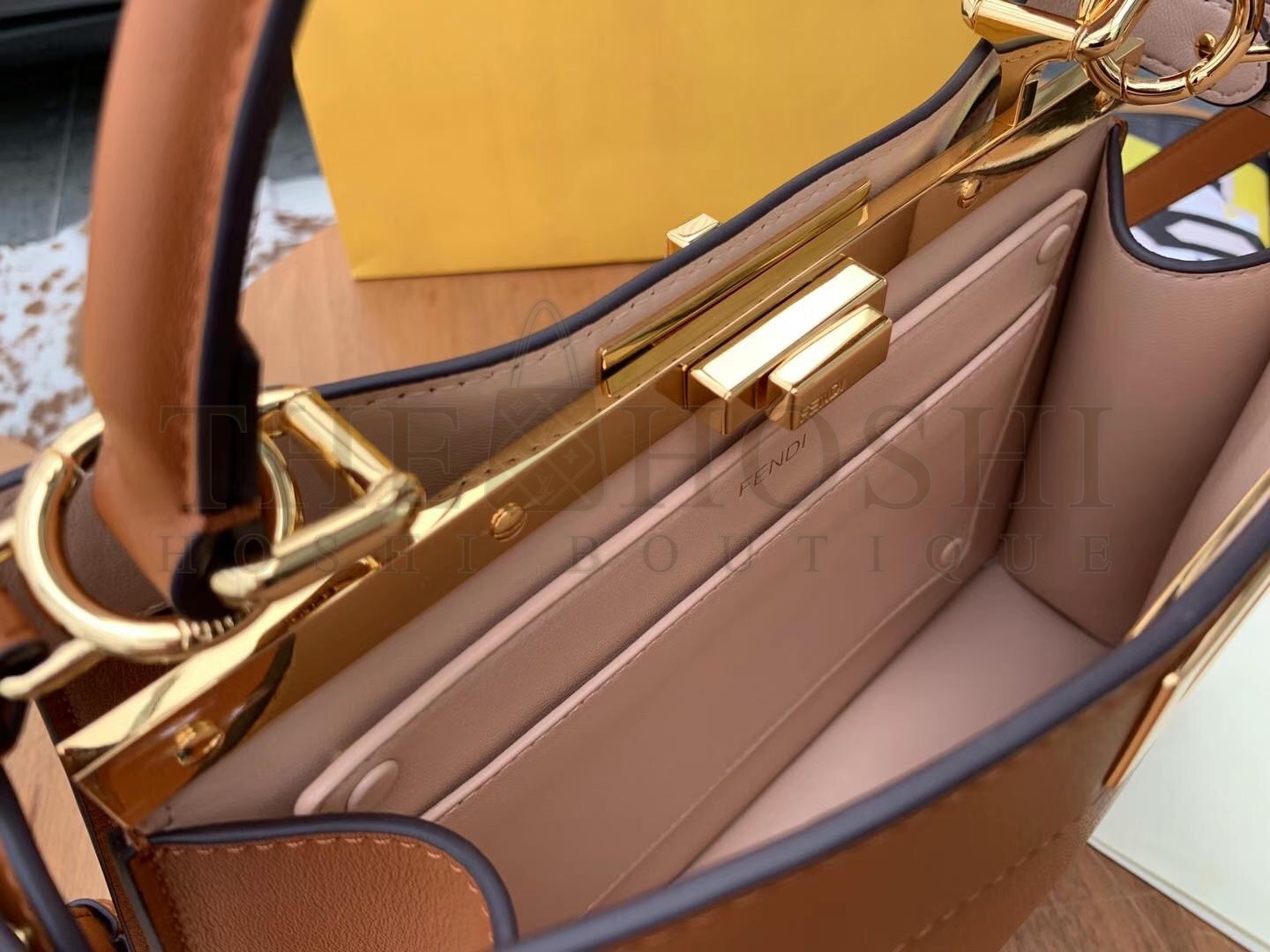 F**di Peekaboo ISeeU Medium Bag In Brown Calfskin Master Quality
