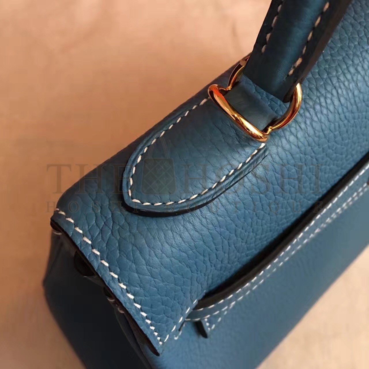 H**me5 Blue Jean Clemence Kelly Retourne 32cm Handmade Bag Master Quality