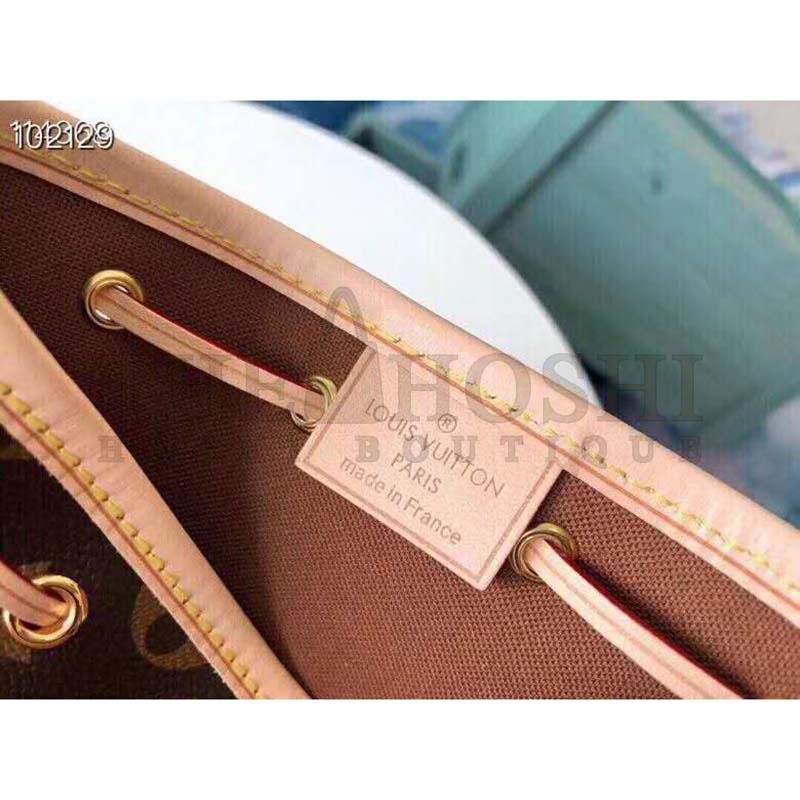 L0vis Vvtt0n LV Women Nano Noé Bucket Bag in Monogram Coated Canvas-Brown Master Quality