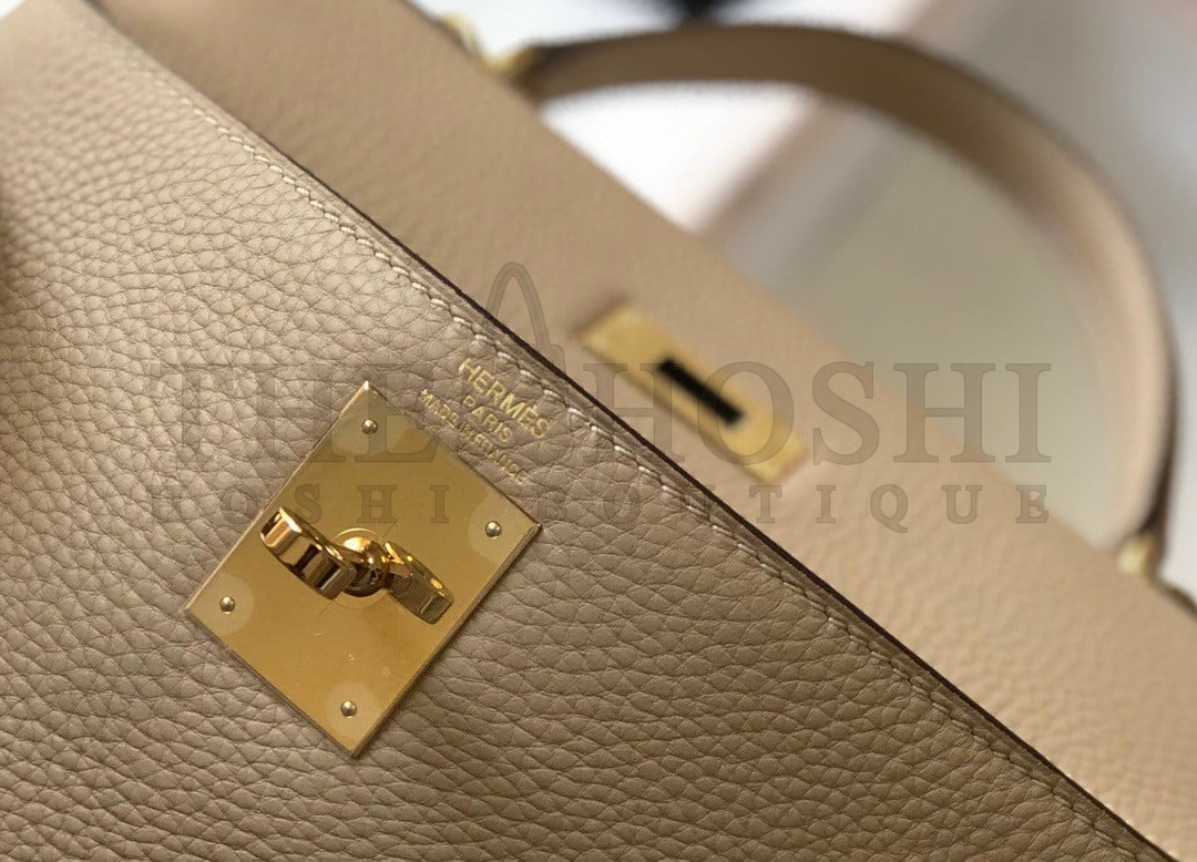 H**me5 Kelly 28cm Retourne Bag in Trench Clemence Leather GHW Master Quality
